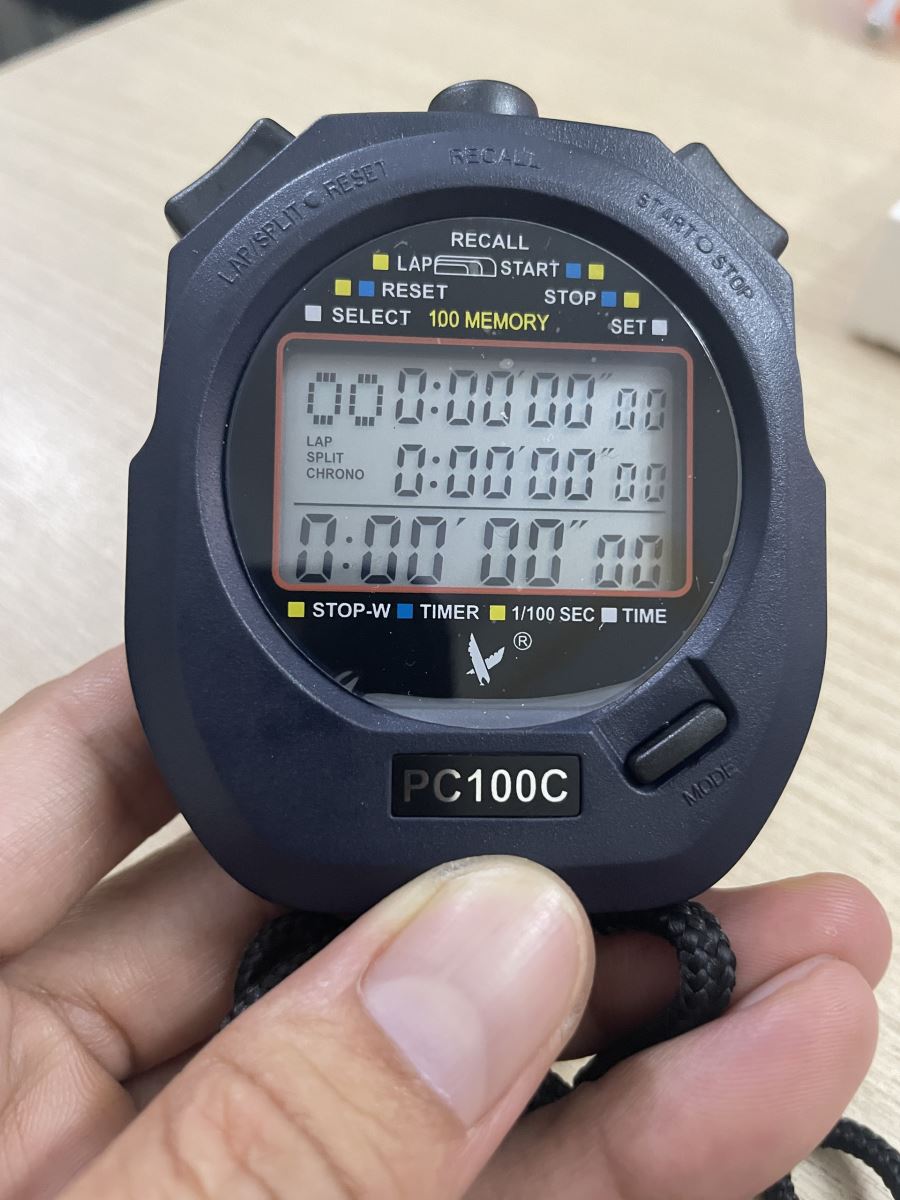 Đồng hồ bấm giây 100lap PC-100C giá rẻ nhất