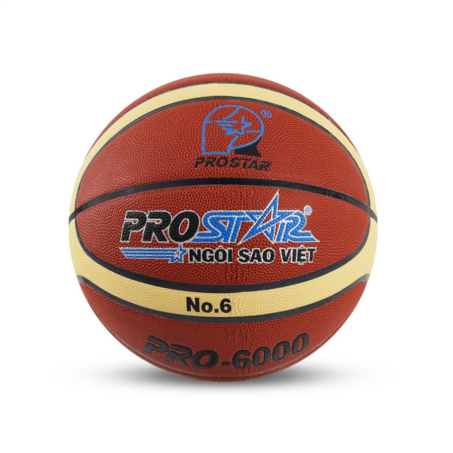 Hình ảnh mặt trước của quả bóng rổ dán B6 Prostar số 6 da PU Pro 6000