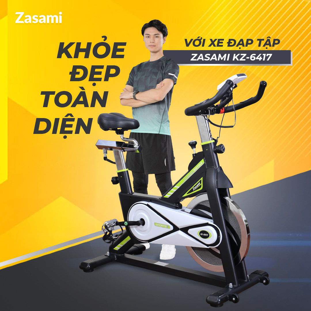 Mẫu xe đạp tập thể dục Zasami KZ-6417 chính hãng 