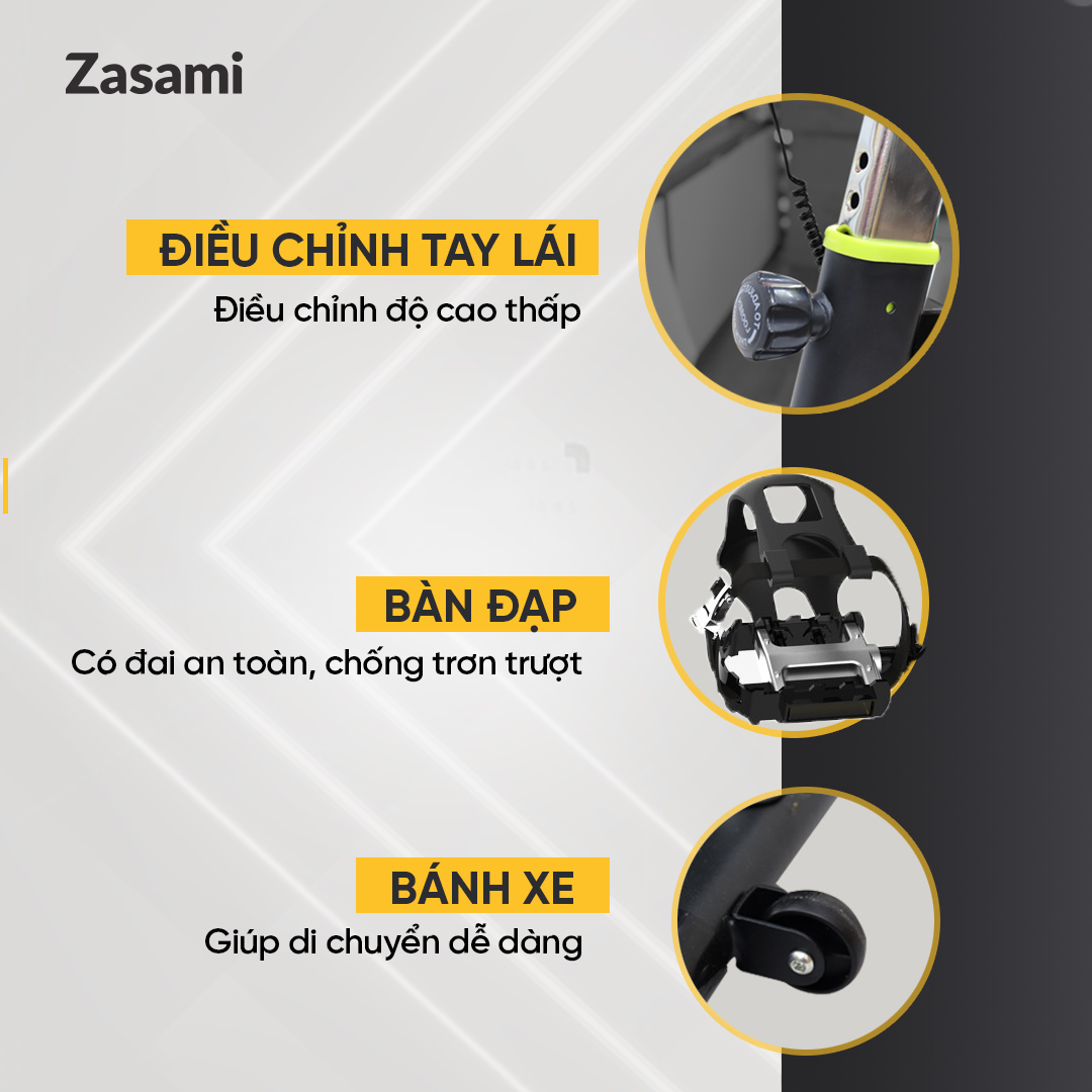 Thiết kế thông minh khiến bạn sử dụng xe đạp tập thể dục Zasami KZ-6417 dễ dàng hơn