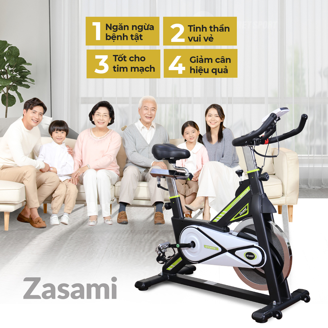 Sử dụng xe đạp tập thể dục Zasami KZ-6417 mang lại nhiều lợi ích cho cả gia đình