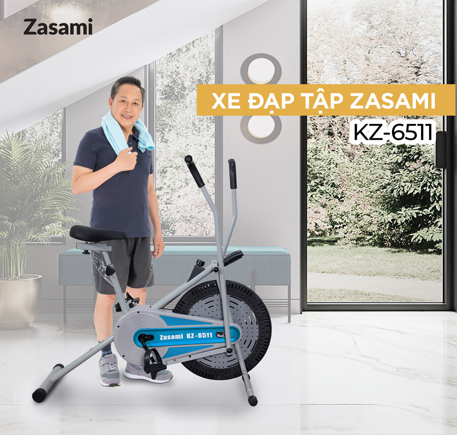 Mẫu xe đạp tập thể dục Zasami KZ-6511 chính hãng bền bỉ