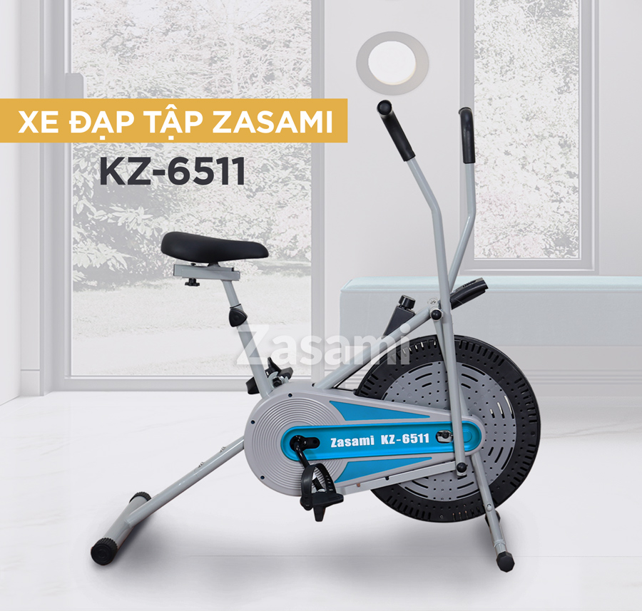 Hình ảnh xe đạp tập thể dục Zasami KZ-6511 nhiều tính năng dành cho không gian gia đình