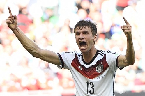 Muller có bàn thắng mở tý số của trận đấu cho tuyển Đức