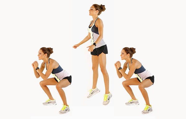 Bài tập nhảy squat giúp cho đôi chân giảm mỡ