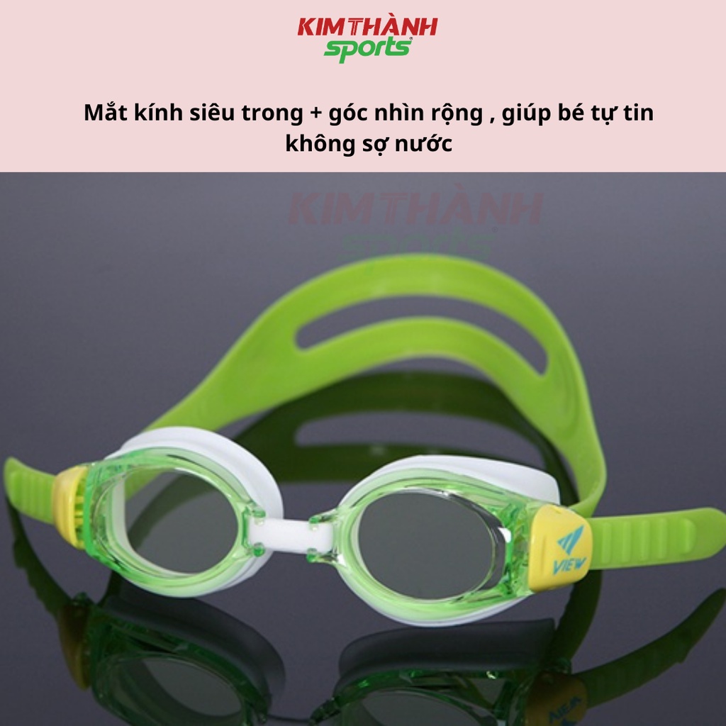 Model kính bơi 730 của View mắt kính siêu trong, góc nhìn rộng giúp bé tự tin bơi lội