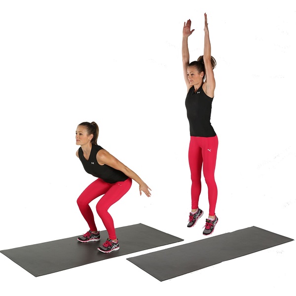 Bài tập tăng sức mạnh đôi chân Jump Squat
