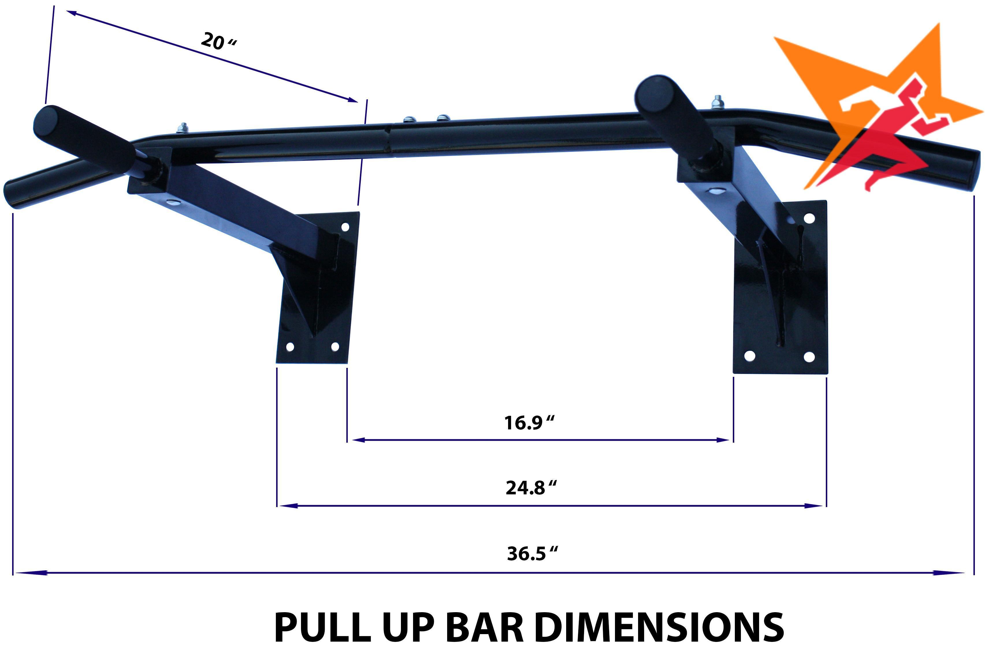 Kích thước của Xà đơn đa năng Wall Pull Up Bar P90X